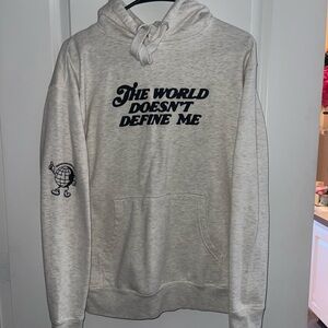 Gray Hoodie with Graphic Print